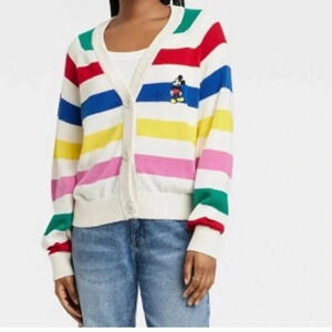 Women's Disney 100 Striped Graphic Cardigan